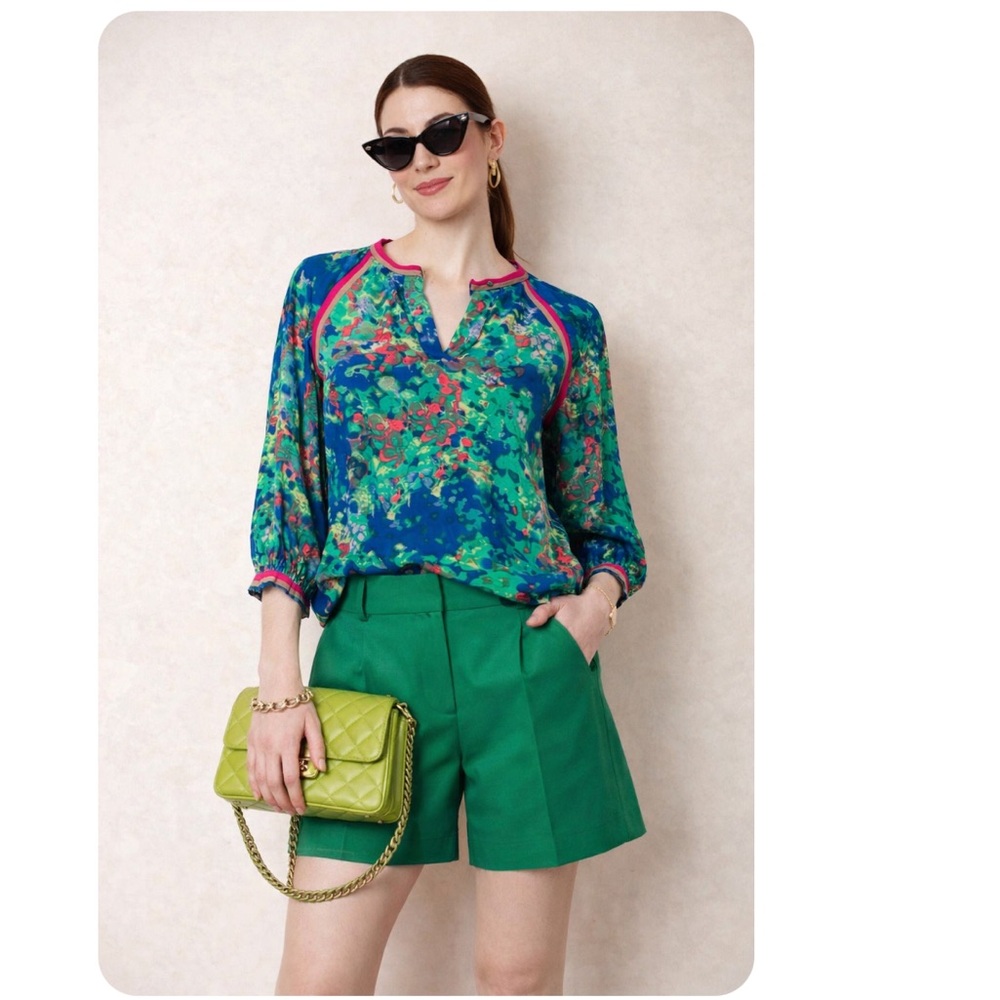 Parker silk multi-coloured blouse